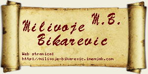 Milivoje Bikarević vizit kartica